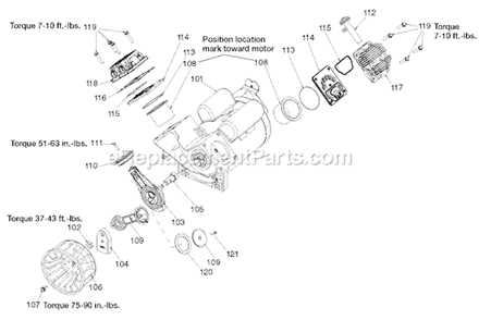 Page A Diagram and Parts List for 919-16778 Type 0 Black and Decker Compressor